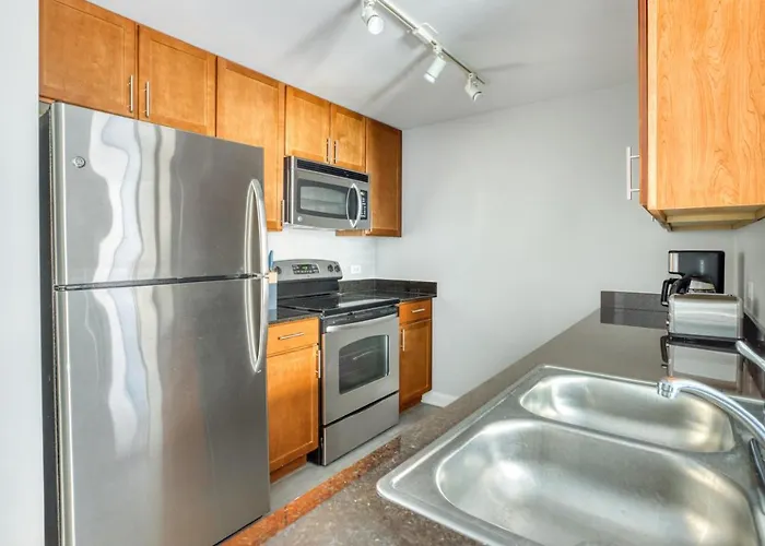 Apartment Loop 1br W Gym Pool Lounge 1 Block From L Chi-700 *