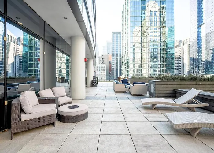 Apartment Loop 1br W Gym Pool Lounge 1 Block From L Chi-700 *